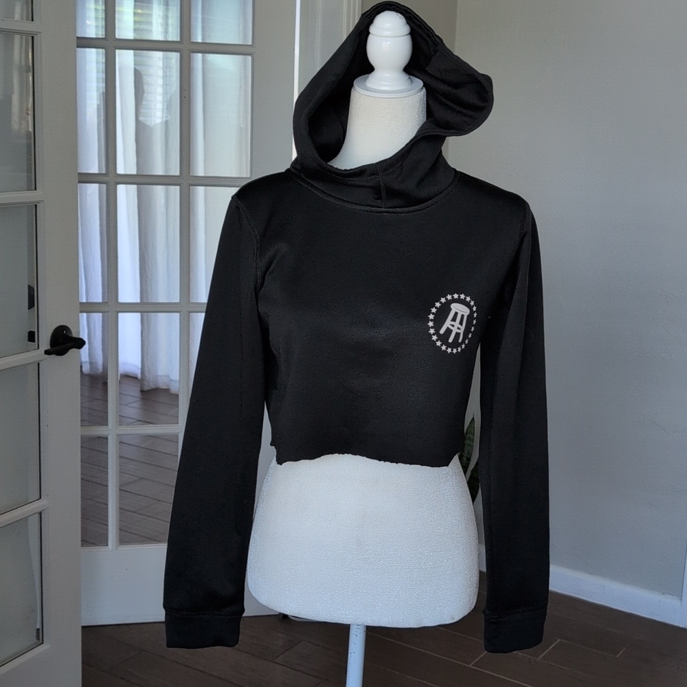 STARTER Black and White Fake Patty's Cropped Hoodie - Picture 2 of 6